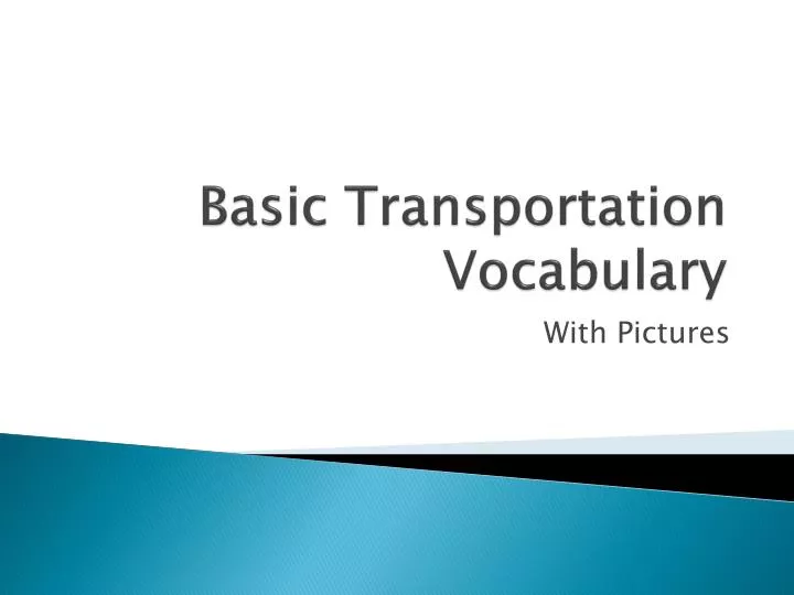 basic transportation vocabulary