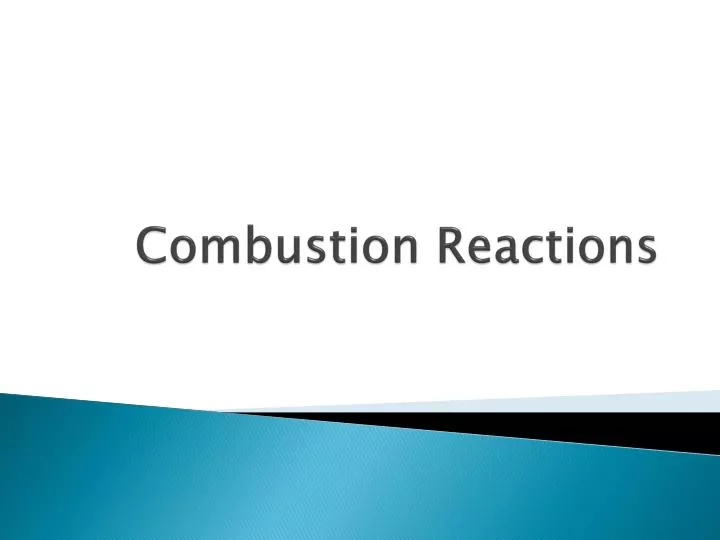 combustion reactions