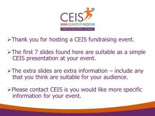 Thank you for hosting a CEIS fundraising event.