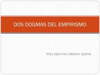 d0s dogmas del empirismo