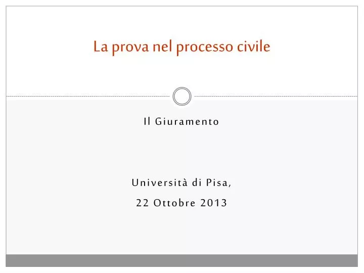 la prova nel processo civile