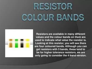 Resistor colour bands