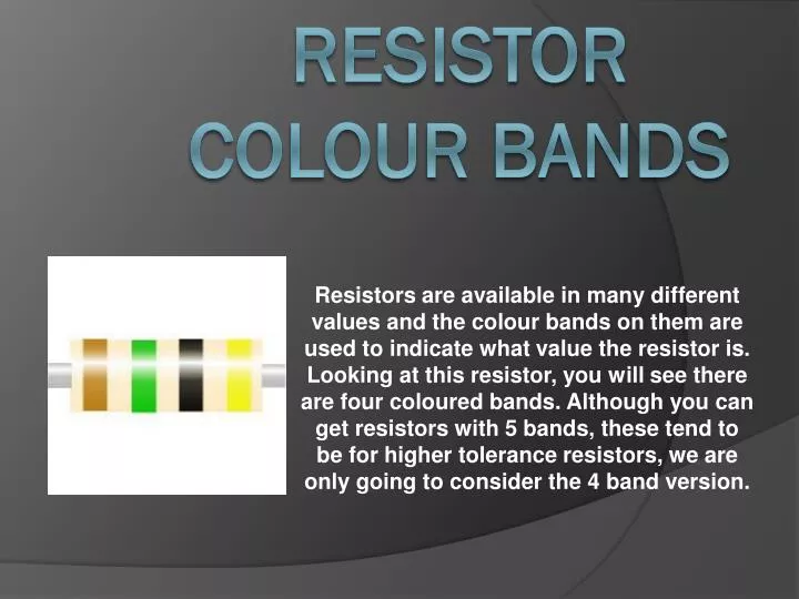 resistor colour bands