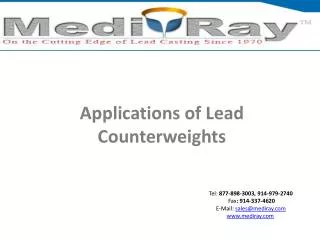 Applications of Lead Counterweights