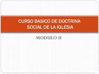 curso basico de doctrina social de la iglesia