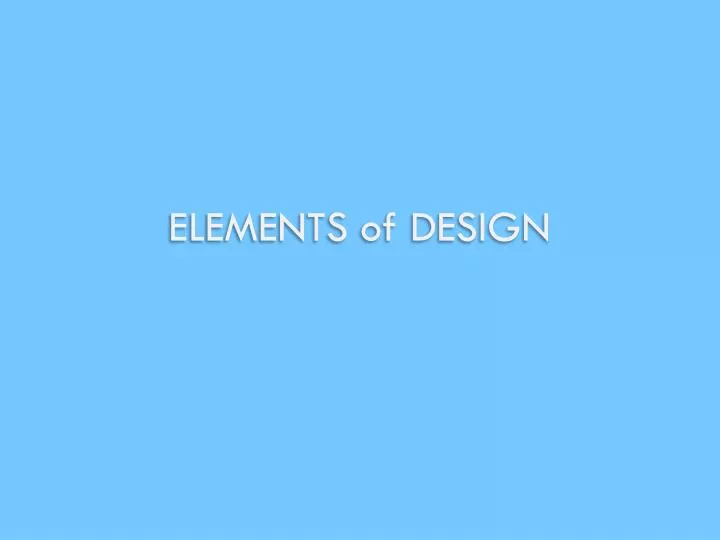 elements of design