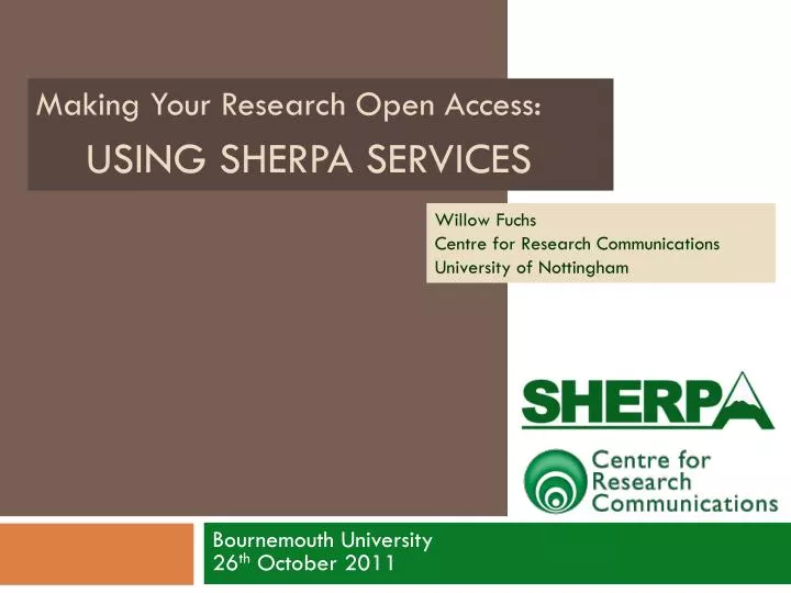 using sherpa services