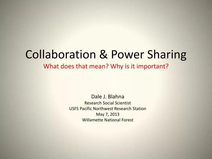 collaboration power sharing what does that mean why is it important