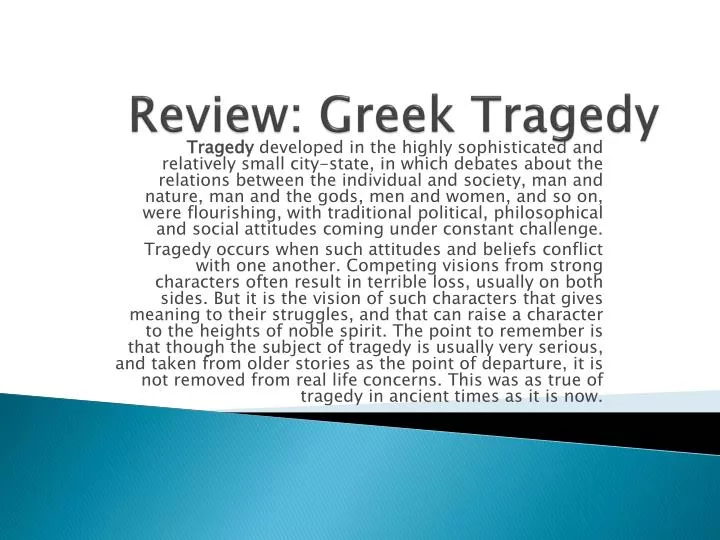 review greek tragedy