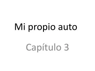 Mi propio auto