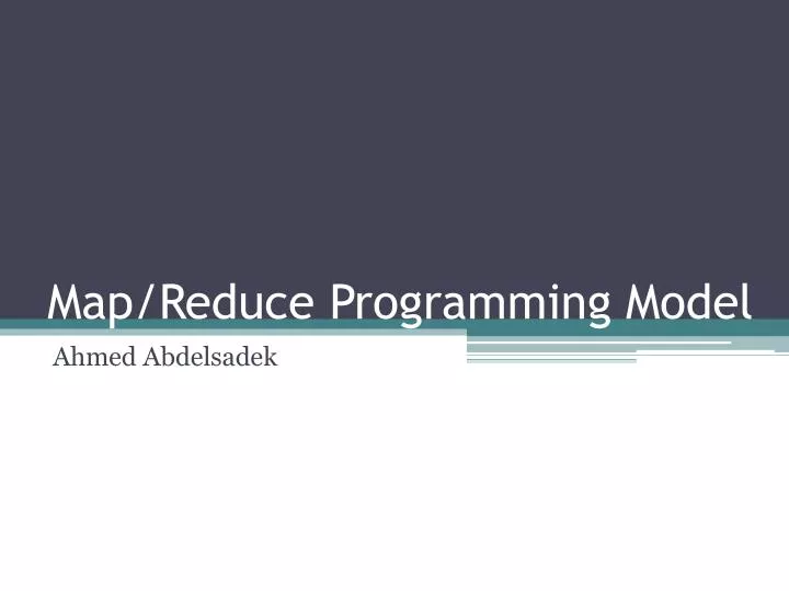 map reduce programming model