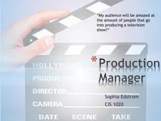 Production Manager