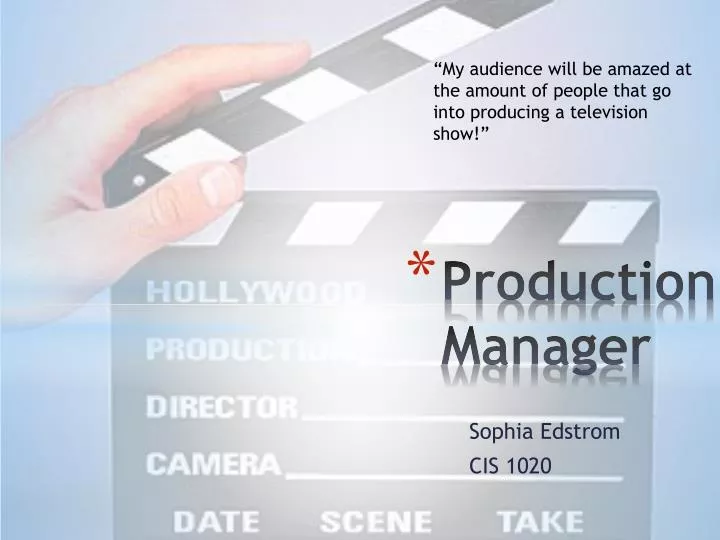 production manager