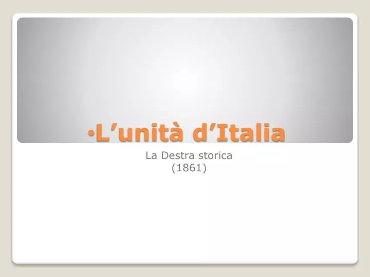 l unit d italia