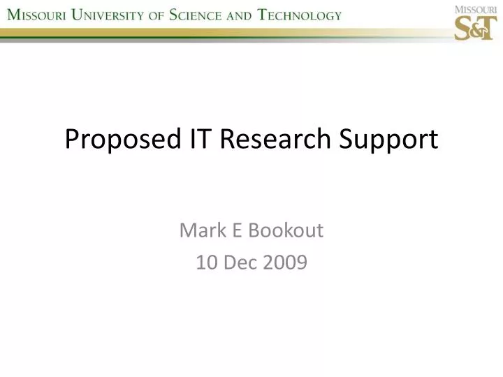proposed it research support