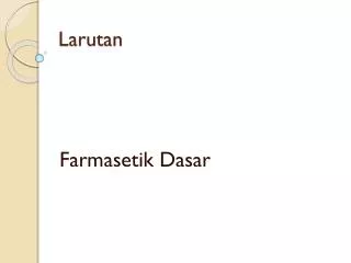 larutan