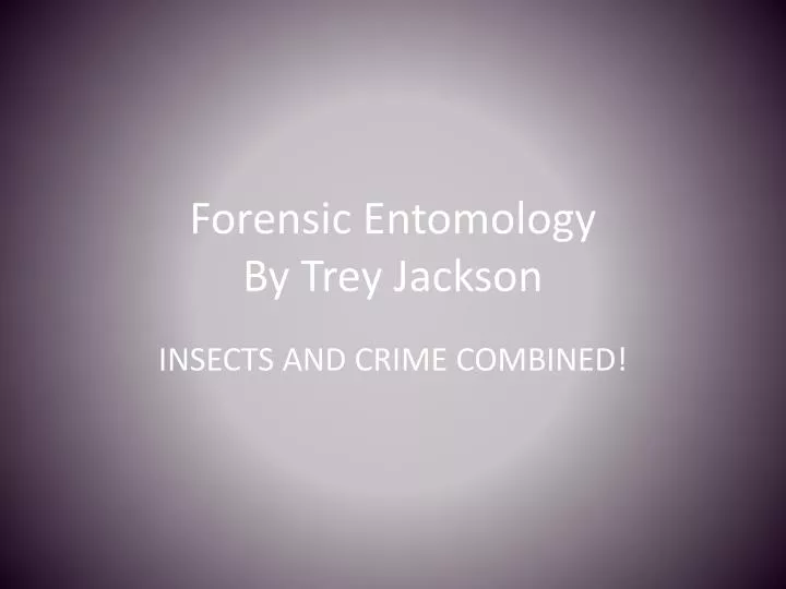 forensic entomology by trey jackson