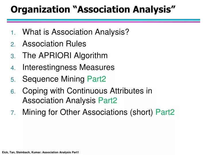 organization association analysis