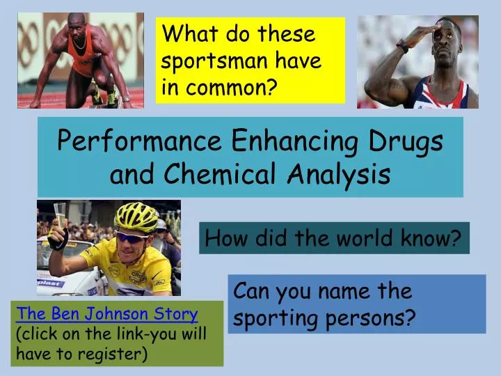 performance enhancing drugs and chemical analysis