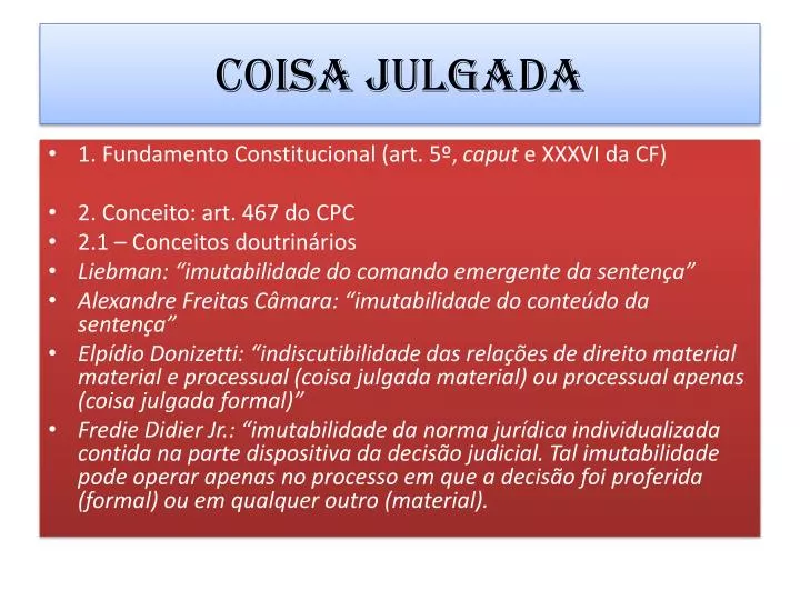 coisa julgada