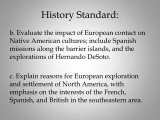 History Standard: