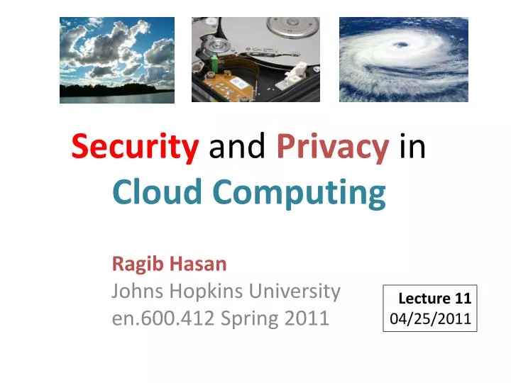 security and privacy in cloud computing