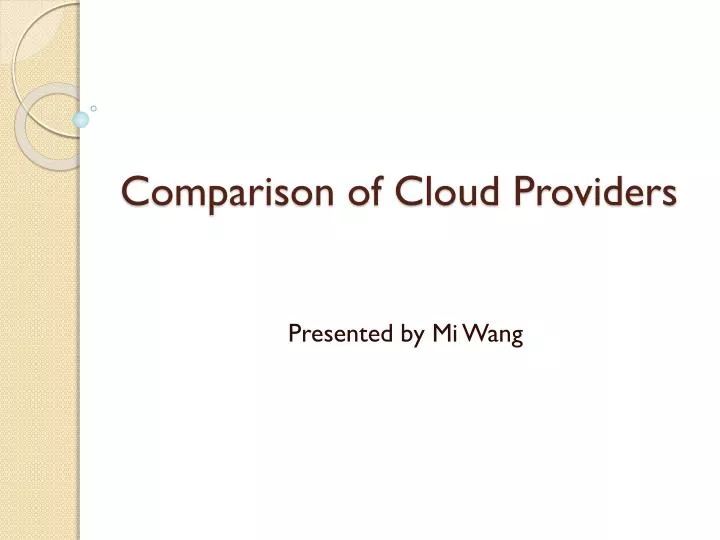 comparison of cloud providers
