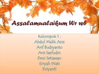 assalamualaikum wr wb
