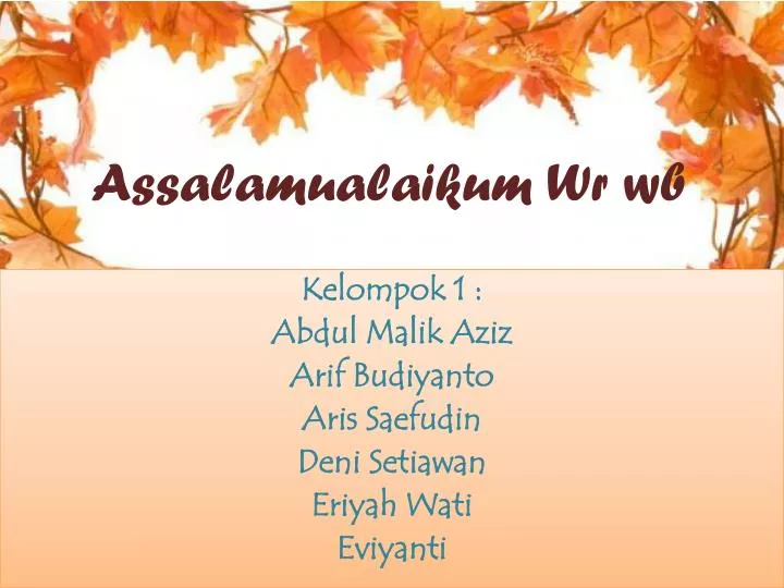 assalamualaikum wr wb