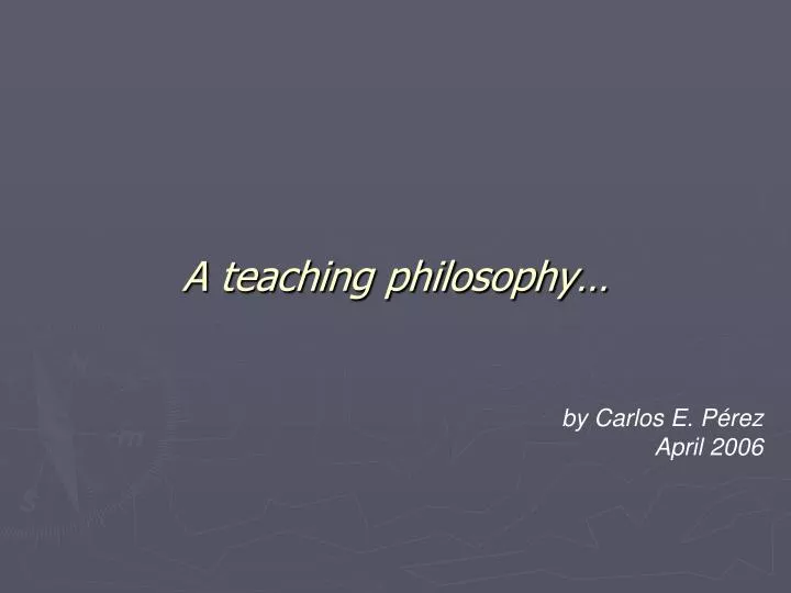 a teaching philosophy