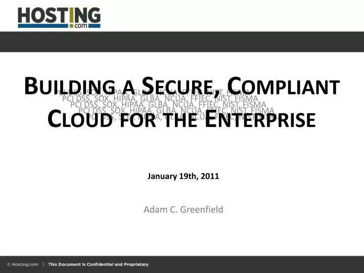 building a secure compliant cloud for the enterprise