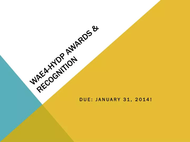 wae4 hydp awards recognition