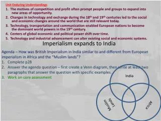 Imperialism expands to India