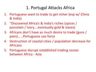 1. Portugal Attacks Africa