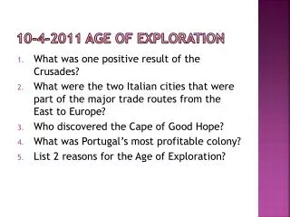 10 4 2011 age of exploration
