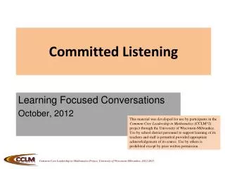 Committed Listening