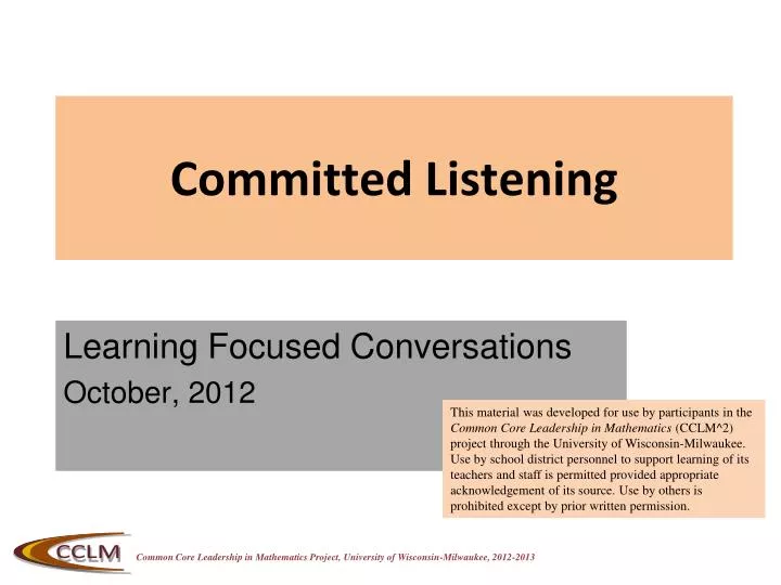 committed listening