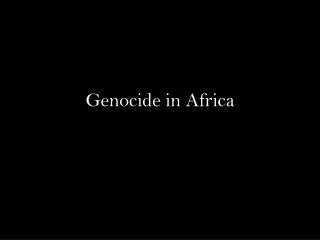 Genocide in Africa