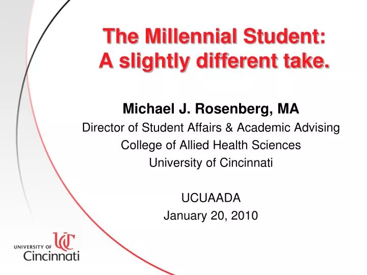 the millennial student a slightly different take