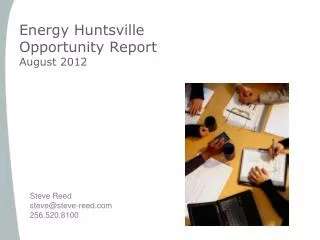 Energy Huntsville Opportunity Report August 2012