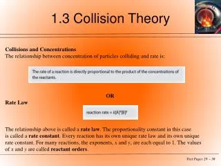 1.3 Collision Theory