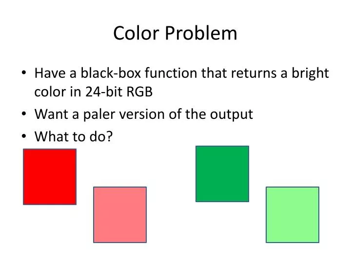 color problem