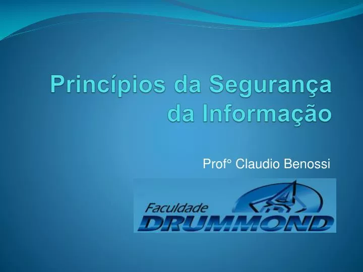 Ppt Princ Pios Da Seguran A Da Informa O Powerpoint Presentation Id
