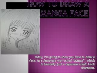 HOW TO DRAW A MANGA FACE
