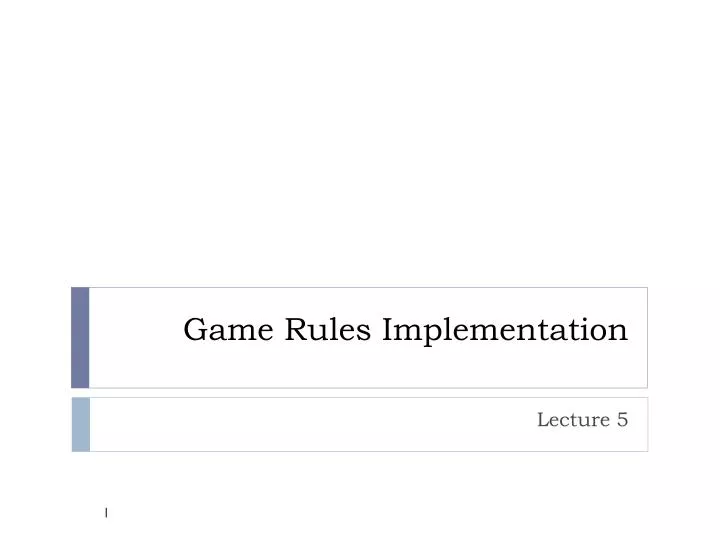 game rules implementation
