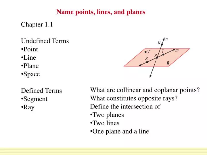 Coplanar Lines in Geometry, Definition, Diagrams & Examples - Lesson