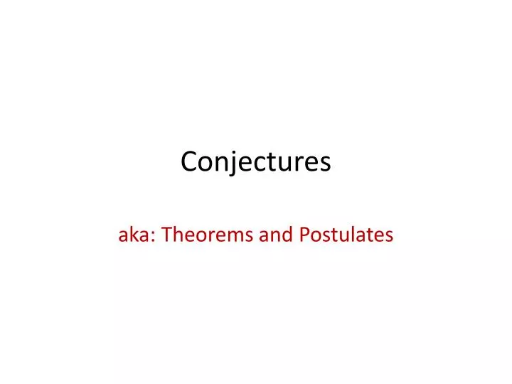 conjectures
