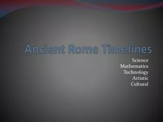 Ancient Rome Timelines