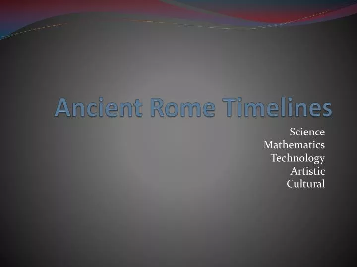 ancient rome timelines