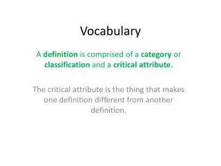 Vocabulary